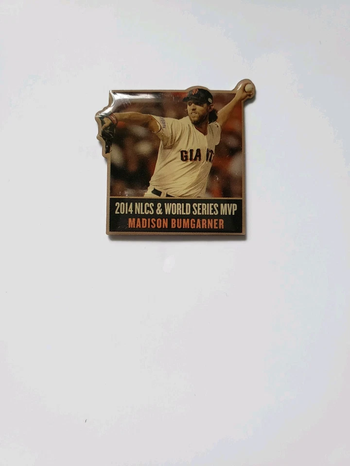 VINTAGE MADISON BUMGARNER NLCS & WORLD SERIES MVP LAPEL PIN HAT RARE COLLECTABLE - Изображение 4 из 4