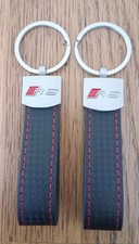2 Audi RS keyring, leather, Audi Sport collection