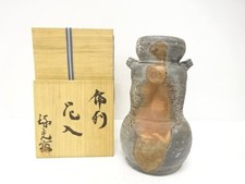 7805120: JAPANESE COLLECTIBLE / BIZEN WARE VASE / EARS