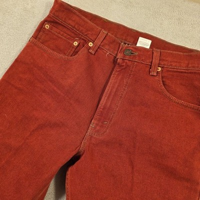 Levi's Jeans Mens 33x34 (Fits 32x34) Red 550 Relaxed Tapered Vintage USA Skater