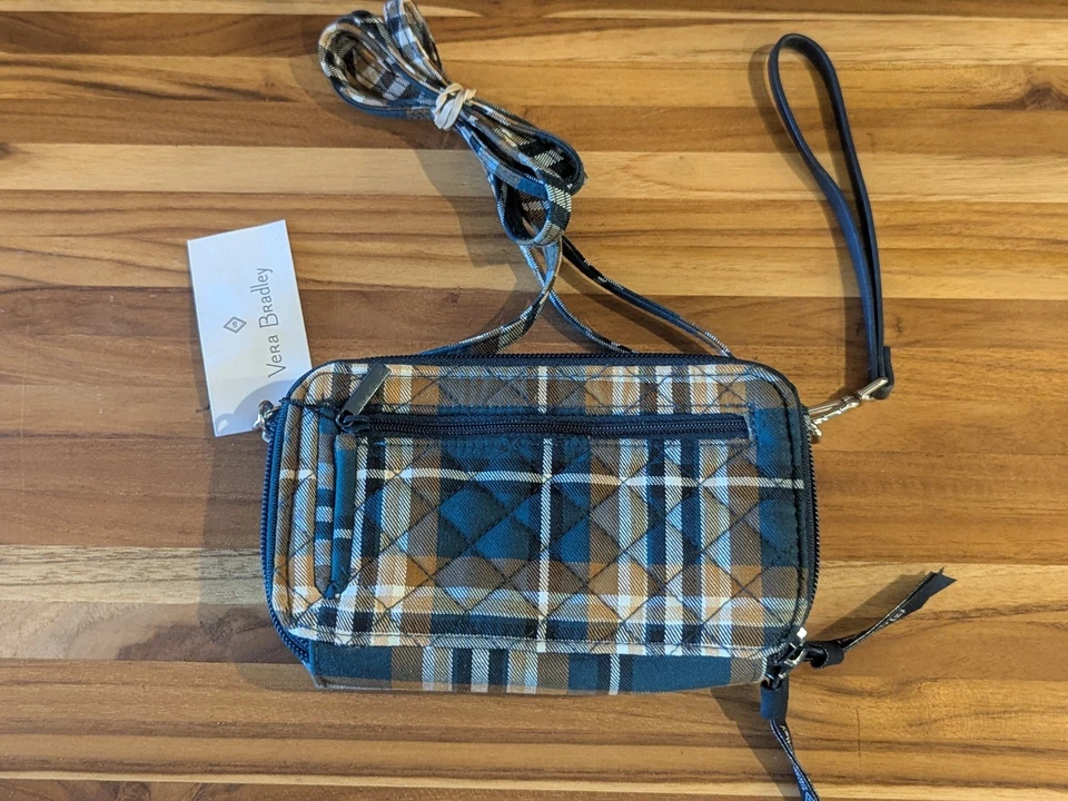 Bandolera Cartera Vera Bradley RFID en Algodón Huerto Cuadros Precio de venta sugerido por el fabricante $75 Nueva con etiquetas Nueva Foto 3 de 4