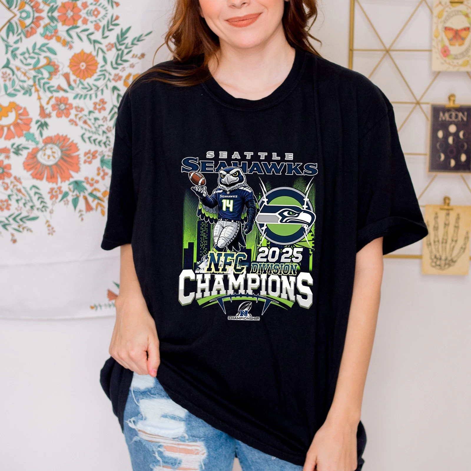 Mascot Seattle Seahawks NFC Champions T-Shirt