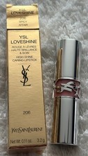 YSL Loveshine 206 SPICY AFFAIR Full Size High Shine Caring Lipstick 0.11oz/3.2g