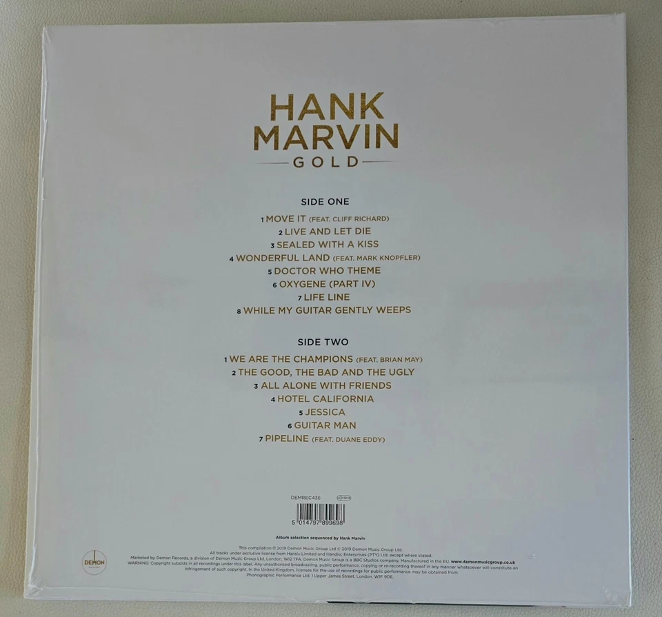 HANK MARVIN (THE SHADOWS)  "GOLD" DEMON EDITIONS  LP NEW - Image 2 of 2