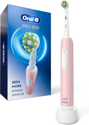 Oral-B Pro 1000 Rechargeable Electric Toothbrush, 1 Count (Pack of 1), Pink