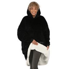 THE COMFY Original Sherpa Lined Microfiber Fleece Wearable Blanket, Oversized