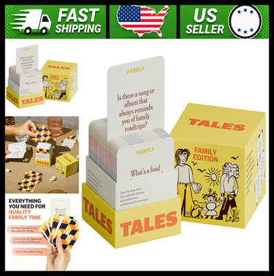 TALES Family Conversation Cards for Game Night, Adults, Teens & Kids