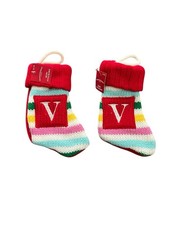 NWT Wondershop Red  Multicolor Knit Mini   V  Holiday Stockings Bundle