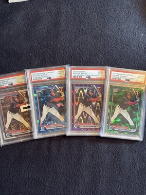 2024 Bowman Chrome Walker Jenkins 1st Rainbow Lot - 3 PSA 10 s & 1 PSA 9 - # d