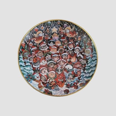 Franklin Mint ''Santa Claws: Bill Bell Christmas Cats Decorative Plate