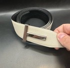 Tom Ford Cream T-Bar Belt EU 100 MSRP $895 — photo 1
