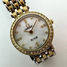 Omega De Ville Prestige Mother of Pearl Dial Diamond Watch 4375.75.0 (WMP017708)