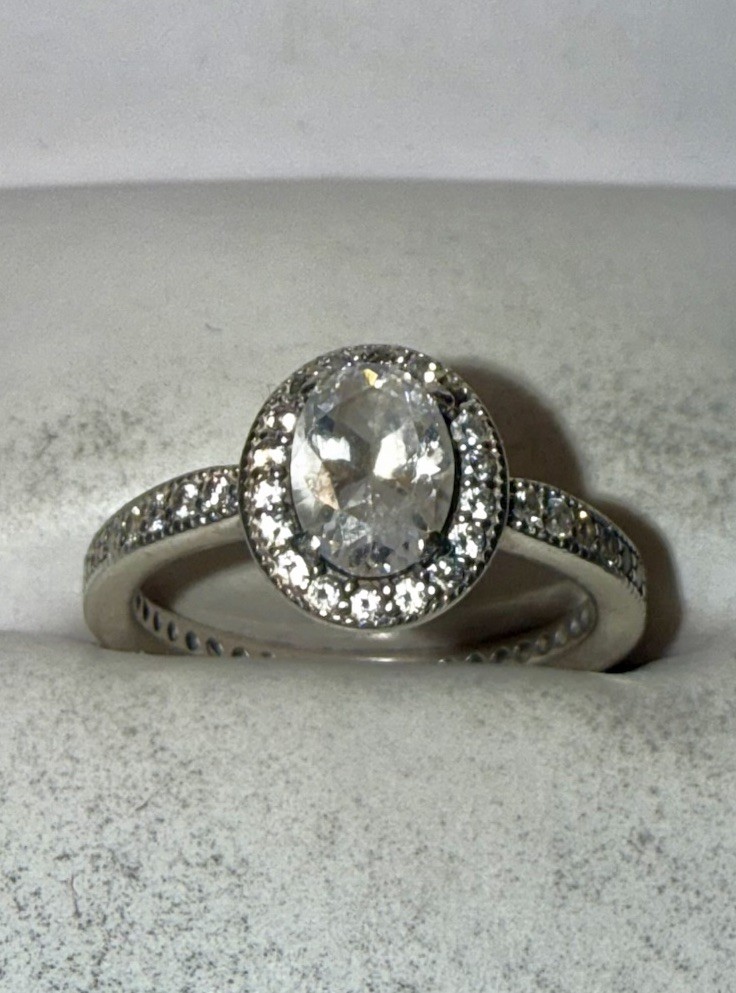 PANDORA Solid Sterling Silver Oval-Cut Gemstone R… - image 2