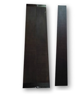 Premium Pure Black Ebony Guitar Fretboard Blanks Set of 2 by - Aruj Musical