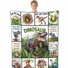 Dinosaur Blanket for Kids, 50x60 in Gifts for Dinosaur Lovers Children Boy Girl,