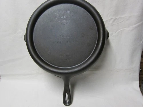 Antique Wagner Ware Greaseless Frying Skillet Cast Iron Sidney -O- No 1102 H