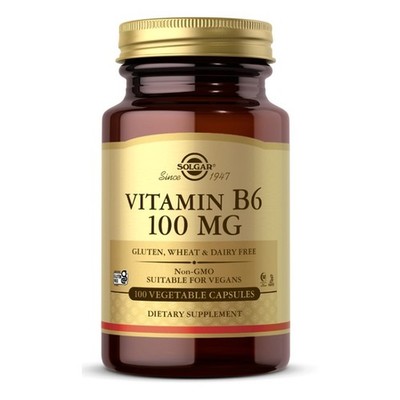 Vitamin B6 100 mg 100 Gemüsekapseln Solgar