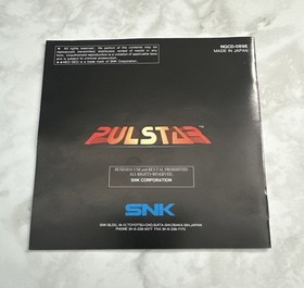 Pulstar - SNK Neo Geo CD US English Version - Complete CIB Tested Working!