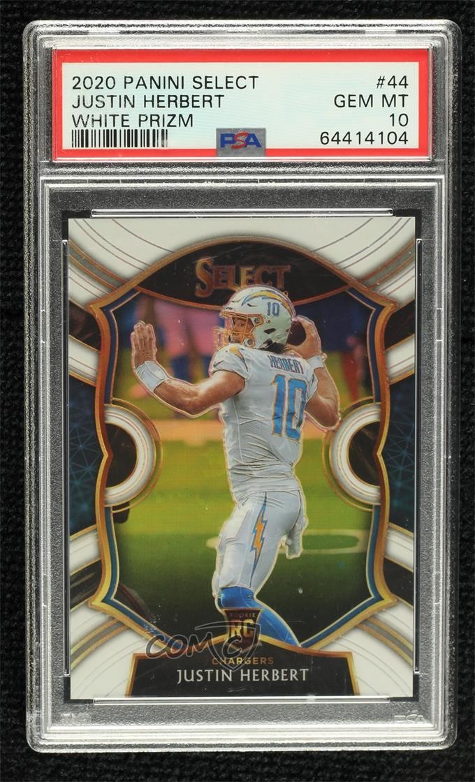 2020 Select Concourse White Prizm 8/35 Justin Herbert #44 PSA 10 Rookie RC 0i6p