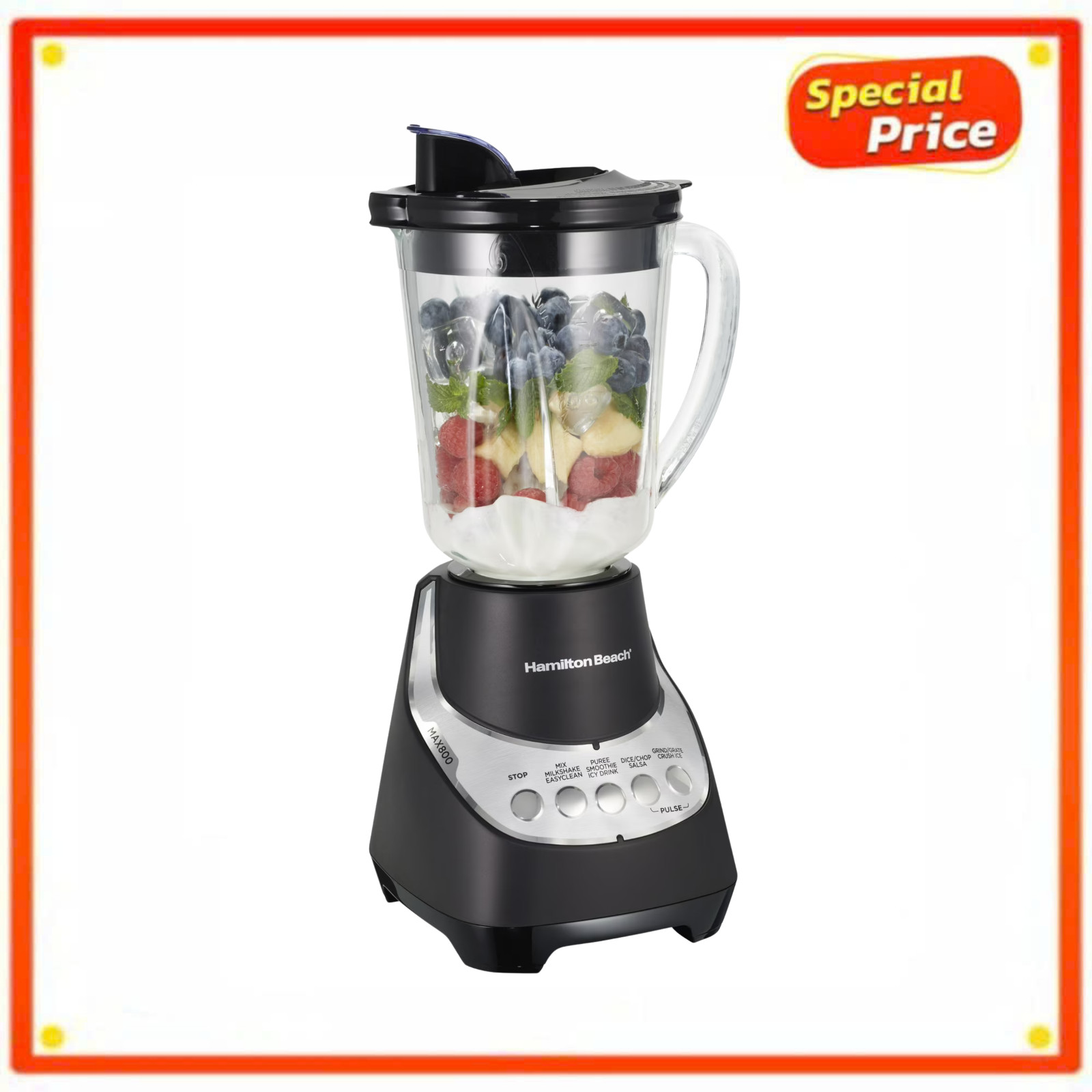 Hamilton Beach Wave Action Kitchen Blender 48 oz Jar Smoothi