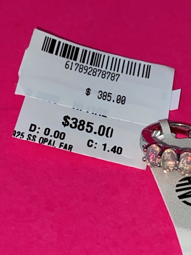 NEW! Effy Opal & Sterling Silver Huggie Earrings/ MSRP $385 - Picture 3 of 4