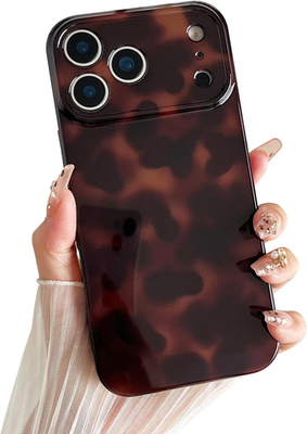 Compatible with Iphone 17 Pro Max Case, Tortoise Shell Chic Amber