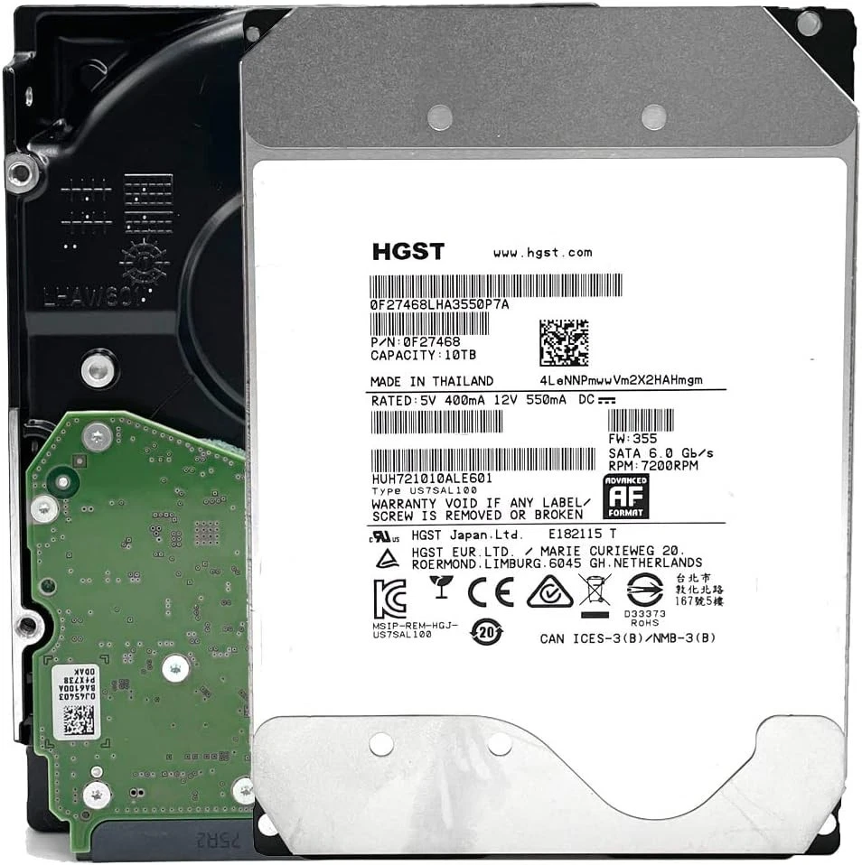 HGST Internal Hard Disk Drives 10 TB Storage Capacity for sale