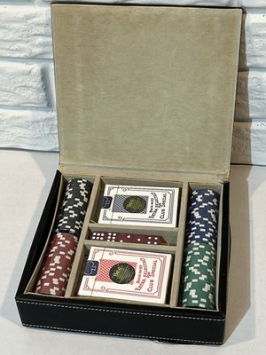 vintage Bee BCG No 92 Club Special Poker Travel Set Playing Cards Chips Dice
