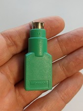 Microsoft USB TYPE A Female to PS2 Mini DIN6 Male Mouse Adapter Green