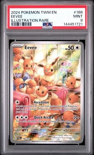 2024 Pokemon Twilight Masquerade Eevee 188/167 Illustration Rare PSA 9 Mint TCG