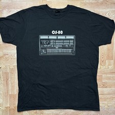 Yamaha CS-80 Synthesizer Graphic T-Shirt 2XL Black Vintage Style Music Tee Hanes