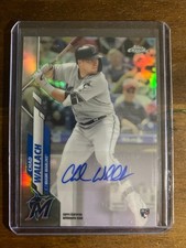 2020 Topps Chrome Chad Wallach Auto RC Miami Marlins
