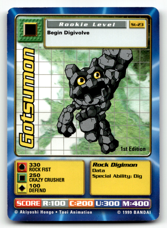 Digimon Digi Battle - Gotsumon St-23 - 1st Edition - Series 1 Starter