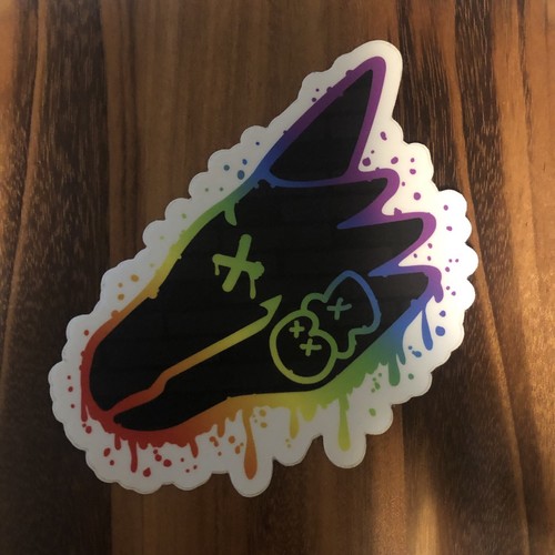 Bad Dragon Rainbow Graffiti Sticker 4” (as-is)