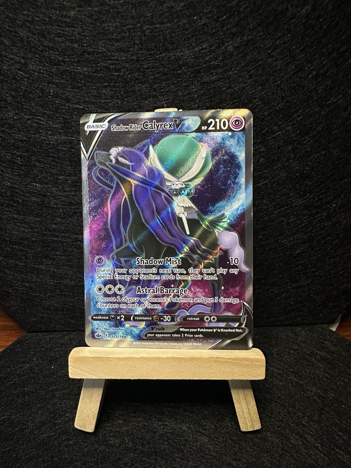 Pokémon TCG Shadow Rider Calyrex v Full Art 171/198 Chilling Reign NM
