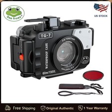 SeaFrogs 60m/195ft Professional Underwater Camera Housing Case for Olympus TG-7