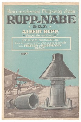 historische Werbung 1917 Rupp-Nabe · Albert Rupp Berlin · Frister & Rossmann