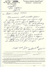 Home Contractor Contract 1964 Biertempfel Ingram Pittsburgh Pennsylvania