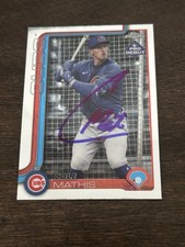 2025 Topps Chrome Pro Debut Cole Mathis Autographed Signed Auto Cubs Auto
