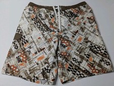 Burnside Swim Trunks Men's L Brown Multi Color Beach Surf