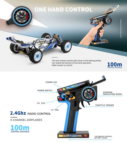 WLtoys 124017-V8 RC Rennwagen 1/12 2,4G 4WD 75km/h Brushless Motor Metallgehäuse - Bild 5 von 19