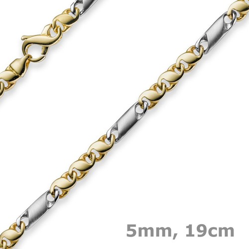 Bracciale Donna Oro 18 Kt - Bicolore Giallo e Bianco