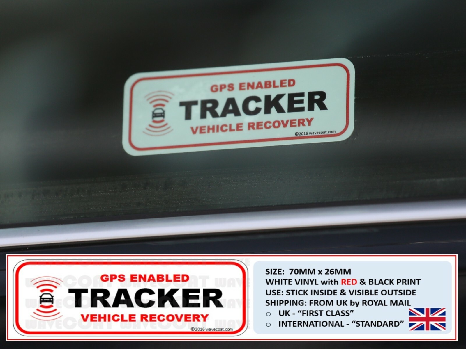 4 x GPS TRACKING WINDOW STICKERS, VEHICLE CAR VAN DETER THEFT STOPLOCK