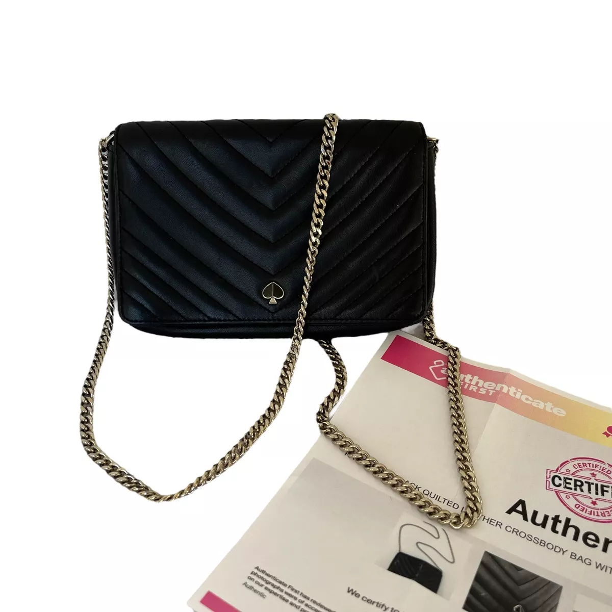 KATE SPADE Amelia Chain Wallet Quilted Crossbody Clutch Purse