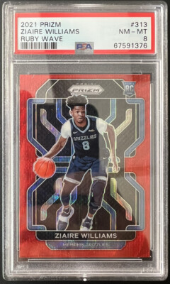 ZIAIRE WILLIAMS 2021 PRIZM RUBY WAVE PRIZM PSA MINT 9 ROOKIE CARD