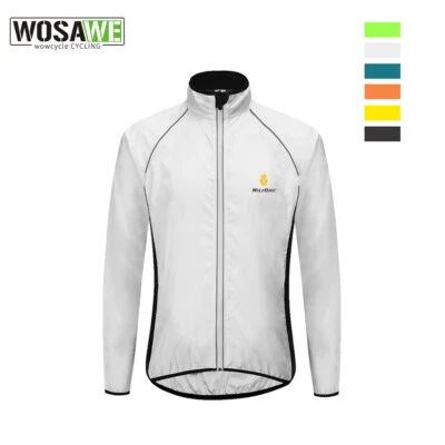 WOSAWE Winddichte MTB Fahrrad Jacke Reflektierend Radsport Langarmshirt Sports