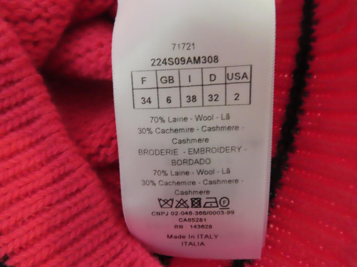 Christian Dior Hot Pink Logo Band/Star Short Sleeve Sweater Christian Dior Hot Pink Logo Band/Star Short Sleeve Sweater