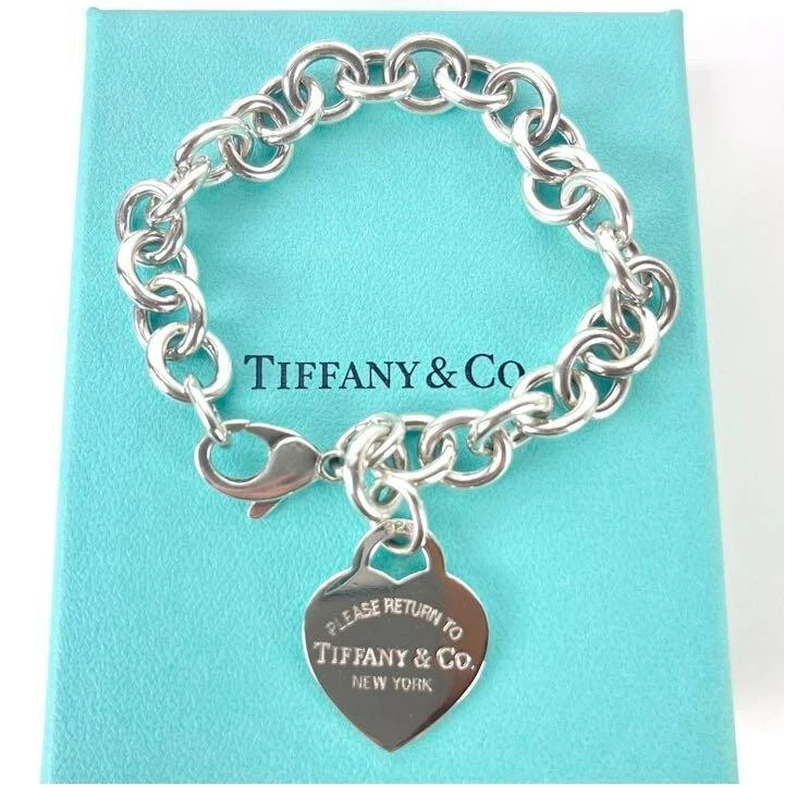 Tiffany & Co.Return to Tiffany Large Heart Charm Tag Bracelet Sterling  Silver925