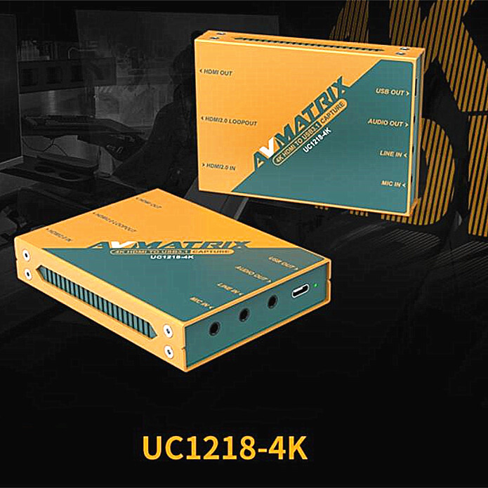 AVMATRIX UC1218-4K Video Switcher 4K HDMI to USB3.1 TYPE-C Video Capture Card