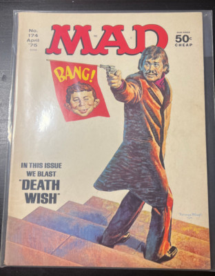 Mad Magazine #174 April 1975 Charles Bronson Death Wish
